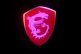 a 3d glowing logo rotating animation spin loop gif quickly