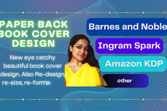 design, resize, redesign, reformat a book cover