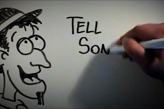do a video while speed drawing a funny character with your MESSAGE on the bubble