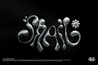 create 3d spinning chrome logo