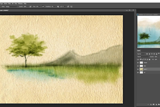 make any landscape picture into a digital oil painting