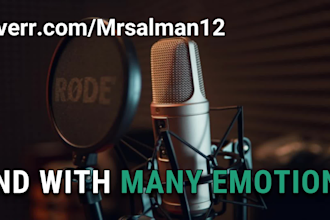 do arabic accent english voiceover in low budget