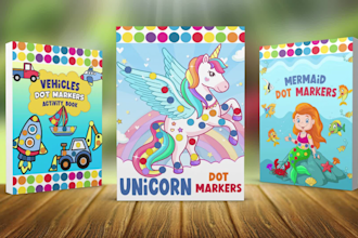 design unique dot markers activity and coloring book for kids