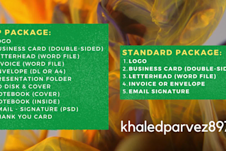 do professional letterhead, business card,and office stationery design