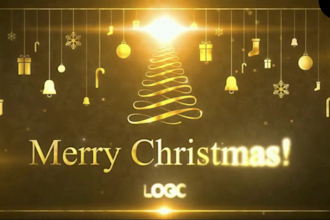 make this beautiful merry christmas greetings intro video