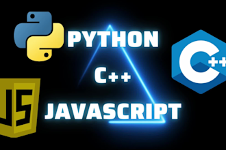 help you in python, c plus plus and javascript coding