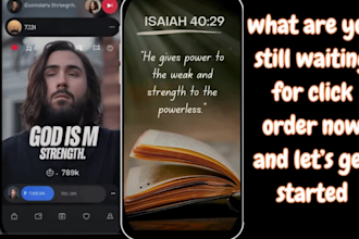 create HD bible reels, motivational reels, and quotes for ig, tt and youtube