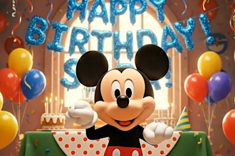 make ai birthday animation vedio with any character you want