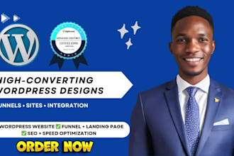 design a converting wordpress website, landing page, sales funnel and seo setup