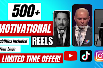 create motivational reels for youtube shorts and instagram reels with subtitles