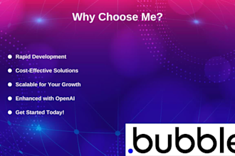 be your bubble io developer, bubble app developer to create mvp, automations