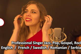 sing lead or back vocal for your jazz, pop or gospel song