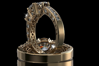 create realistic 3d jewelry animation videos 3d jewelry design cad modelling