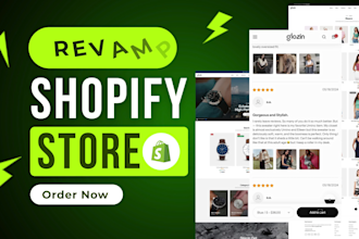design, revamp, redesign or clone your shopify store or dropshipping website