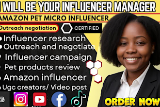 find amazon travel pet micro influencer outreach to create product review video