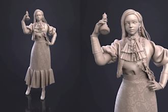 sculpt 3d bjd 3d miniature model ball joint doll 3d bjd toy 3d bjd model