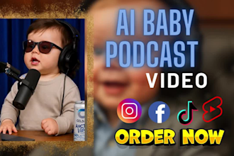 do viral ai baby talking video podcast baby talking podcast news baby for tiktok