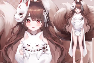draw and rig live2d vtuber model, 2d vtuber rigging, 2d vtuber avatar