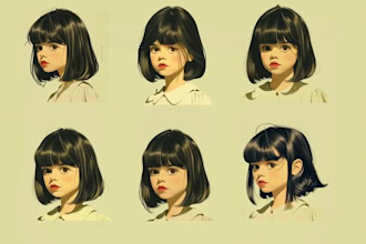 create a stylized book or game character from your idea