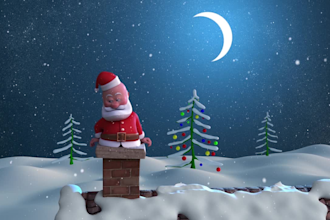 make a beautiful christmas greeting card video