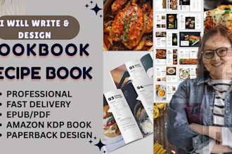 design write recipes for your cookbook recipe book and ebook