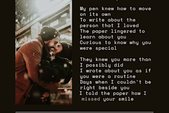 write a custom poem for love, heartbreak, or healing