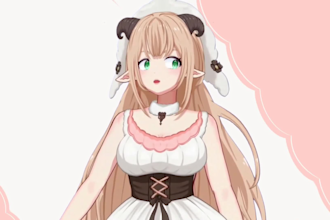 do live2d vtuber streaming, furry art, pngtuber model , animaze, twitch avatar