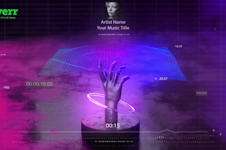 make this modern music visualizer or audio visualizer