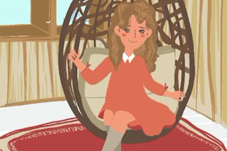 make some cute girl illustration with procreate