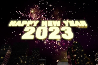 animated ecard with logo, moving picture for greeting, new year or any holiday