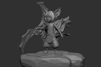 convert any 2d character sketch into 3d print ready model