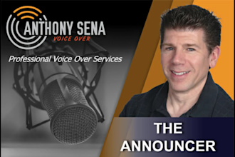record an announcer style voice over