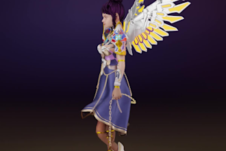 3d model a character for mobile, pc game and VR