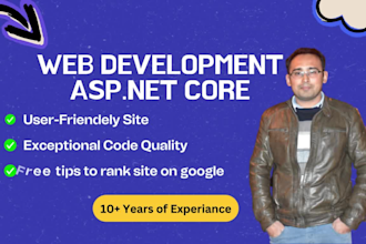 develop customised asp dotnet core web applications for you