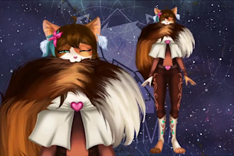 design and rig live2d anime streaming vtuber model vtuber rigging commission