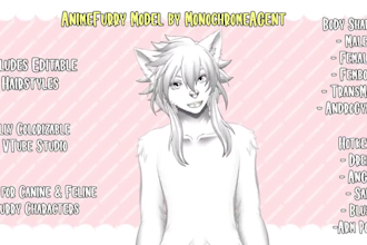 live2d vtuber rigging model furry rig vtuber pngtuber chibi character  studio