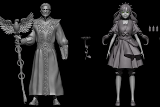 cartoon 3d sculpt 3d character model 3d miniature character rig stl 3d printing
