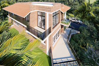 create 3d render realistic 3d floor plan, exterior, interior