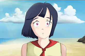 make animation in anime style or cartoon style