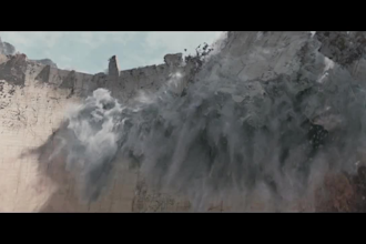 vfx animation, destruction fx, visual effects, dust fx explosion with simulation