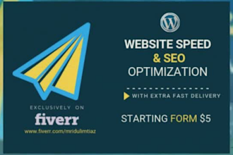 do SEO and speed increase on your wordpress website