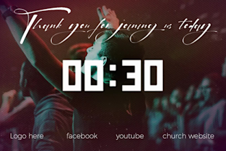 create church countdown timer video for service streaming