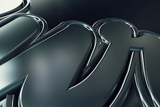 make 3d silver chrome logo animation