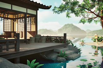 create realistic 3d environment design game art unreal engine game environment