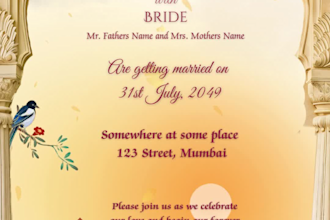 design an indian themed wedding invitation video