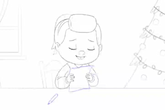 create 2d line art 2d tradition frame by frame animation pencil sketch hand draw