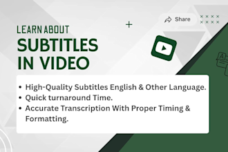 create accurate english subtitles for your videos
