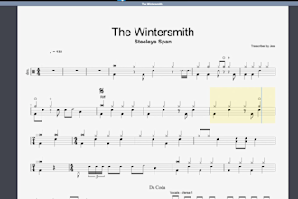 create a drum chart PDF transcription