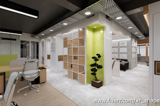 transform your office space with stunning interior design and realistic renders