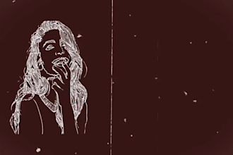 do hand drawn lyric video, hand drawn animated  trending music video